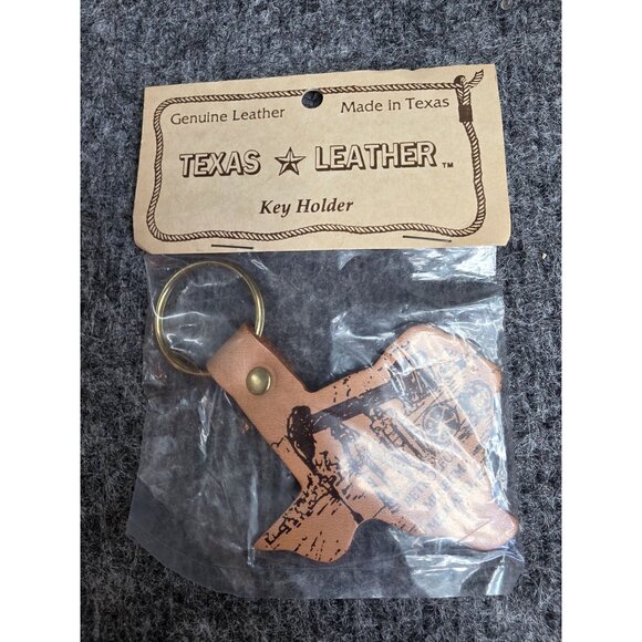 Texas Leather Key Holder Made in Texas Midland TX Petroleum Museum Design - Picture 2 of 6